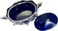 Load image into Gallery viewer, Sopera de Oricha Yemaya Azul con decoraciones plateadas