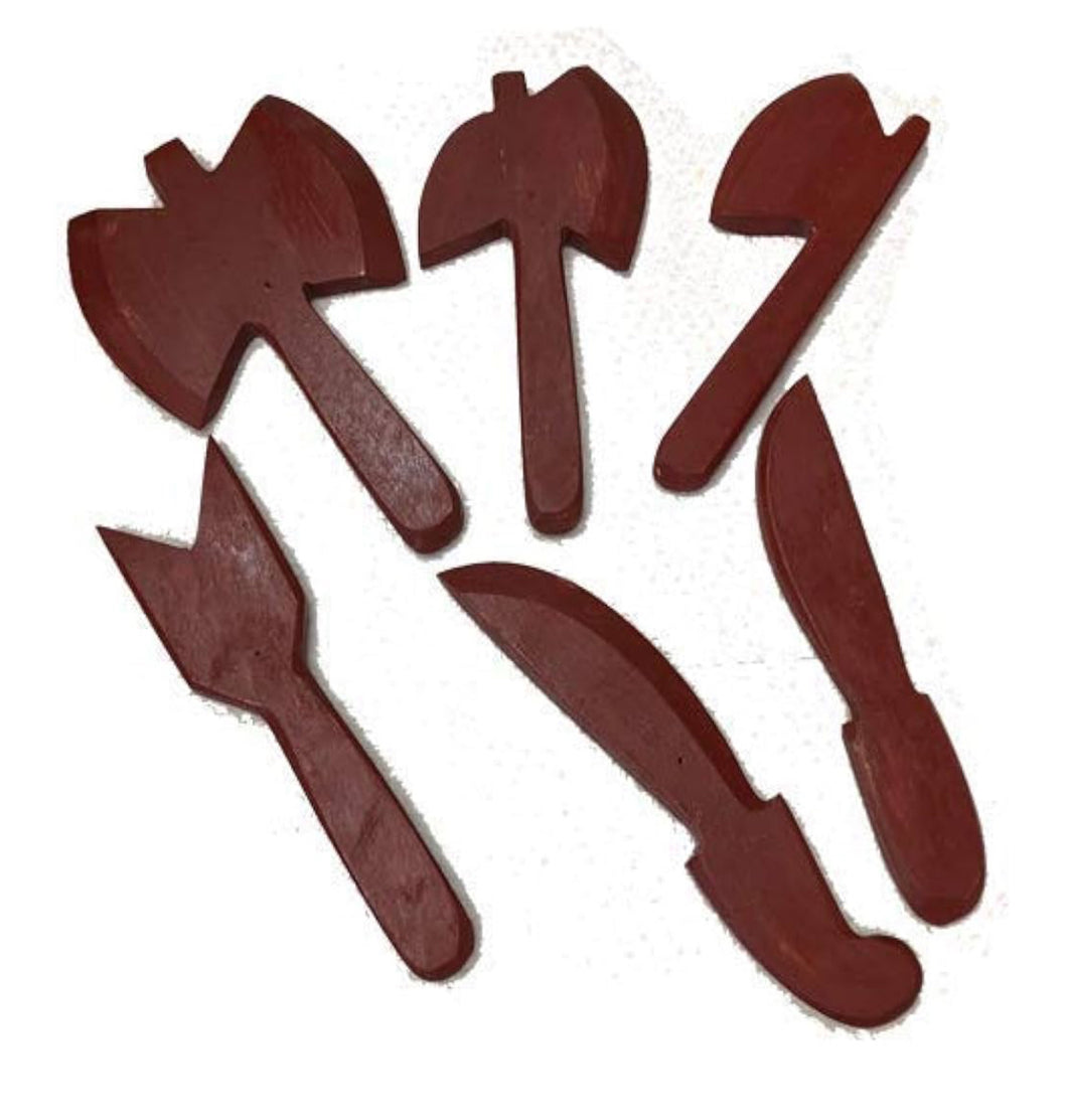 HERRAMIENTAS DE SHANGO DE MADERA