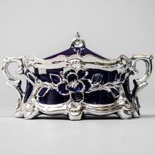 Load image into Gallery viewer, Sopera de Oricha Yemaya Azul con decoraciones plateadas